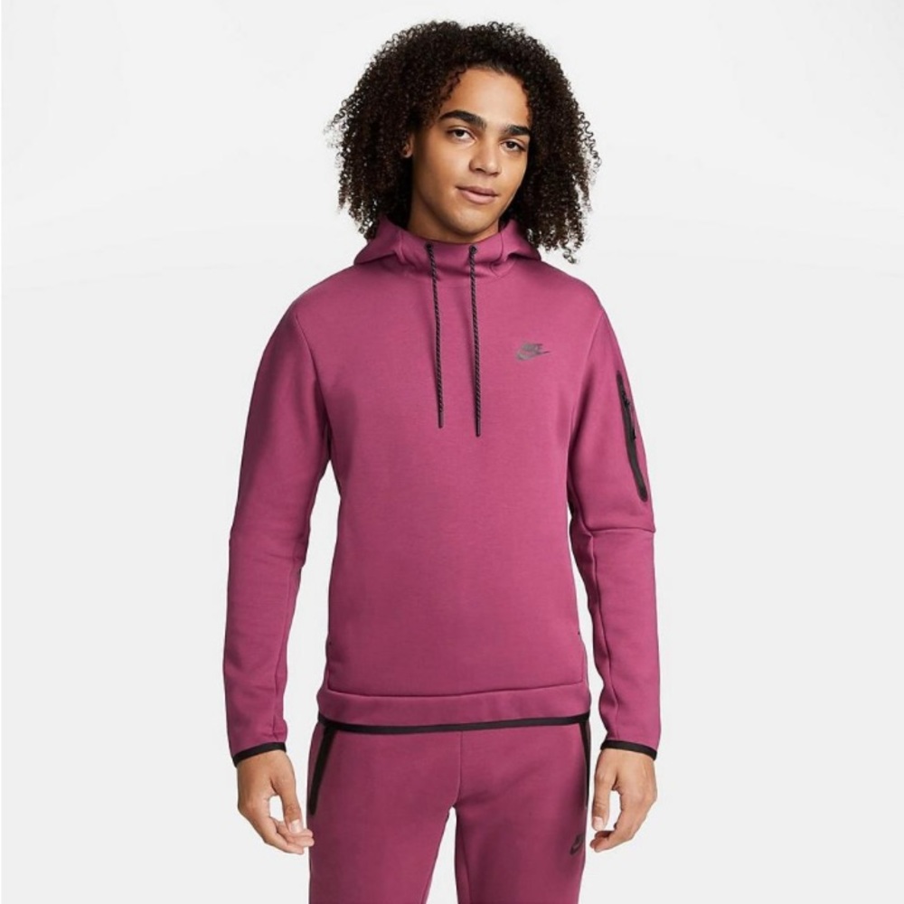 NWT Nike Sportswear Tech Fleece 2-piece Pullover Hoodie/Joggers - Rosewood/black